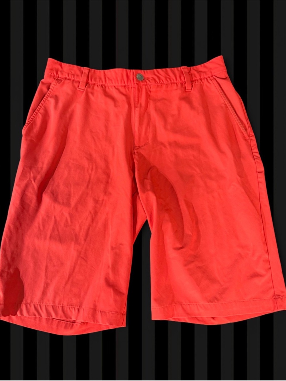 adidas Men's Bright Red Flat-Front Shorts